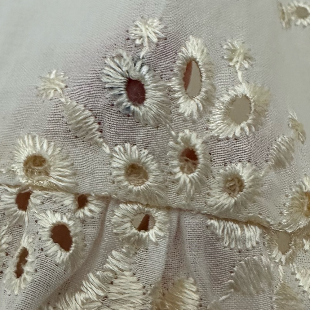 Moon River embroidered eyelet cotton dress l - Picture 6 of 9